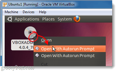 autorun vboxadditions disks ubuntu virtuālajā kastē