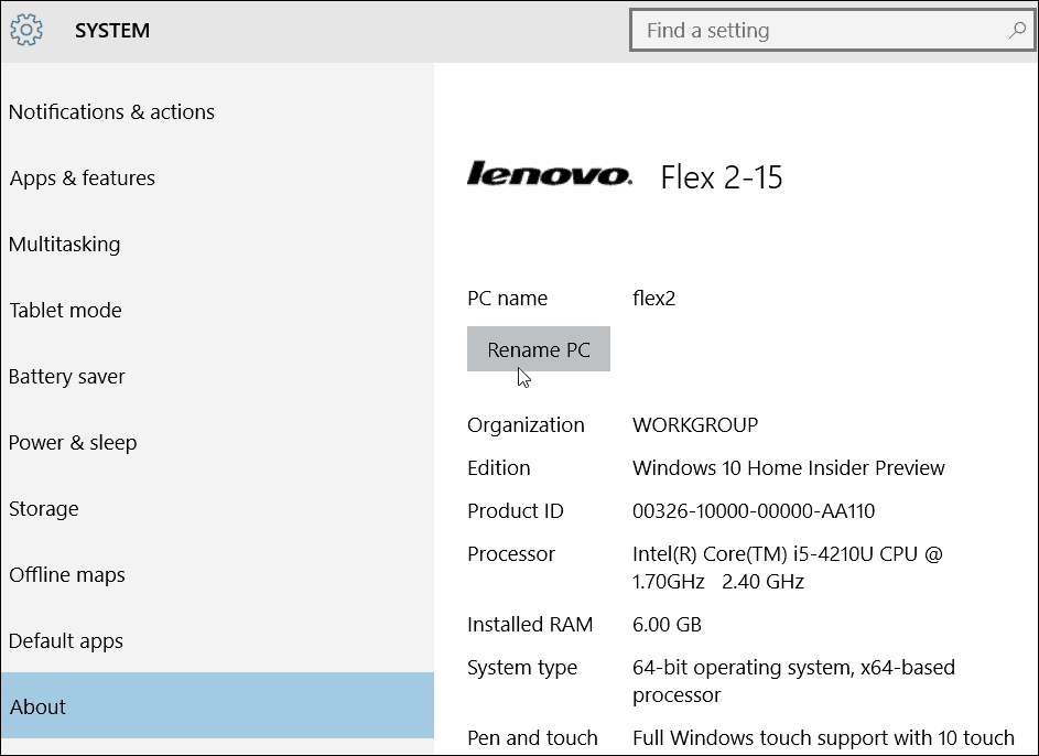 Lenovo pārdēvēt