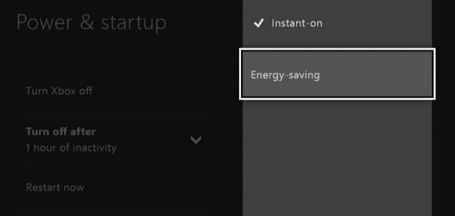 Xbox One padoms: iespējojiet enerģijas taupīšanas režīmu
