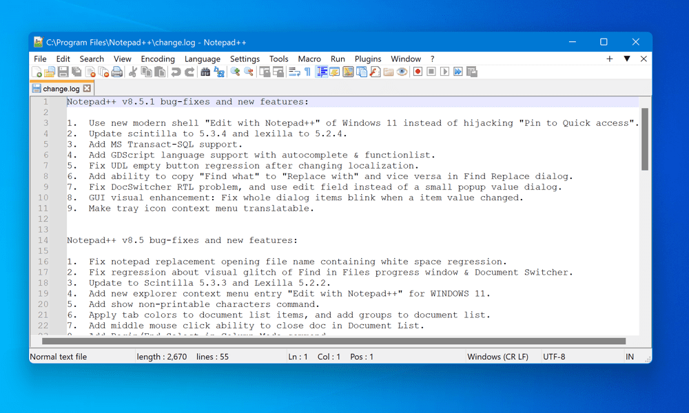 Kā padarīt Notepad++ par noklusējuma teksta redaktoru sistēmā Windows 11