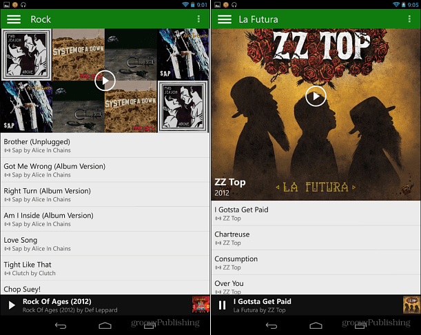 Xbox mūzika operētājsistēmā Android