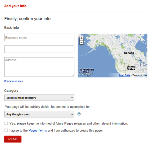Google+ lapas - vietējie uzņēmumi un vietas