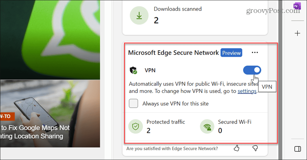 Izmantojiet Microsoft Edge VPN