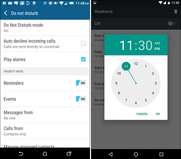 Android padoms: ieslēdziet un ieplānojiet netraucēt