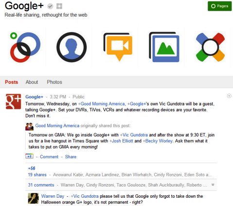 Google+ lapas - Google+