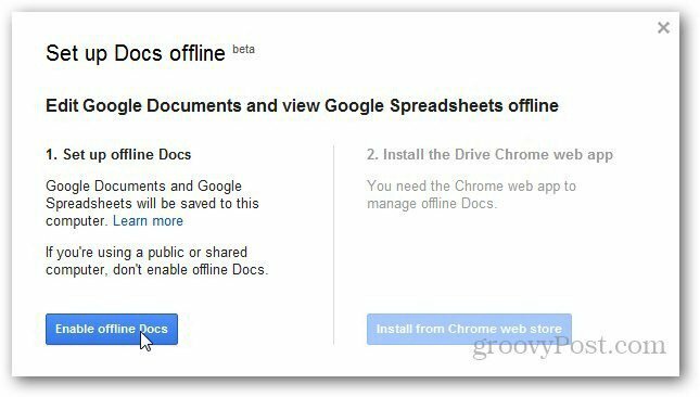 Kā iespējot un iestatīt Google dokumentus bezsaistē