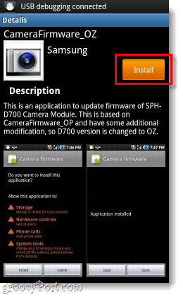 Samsung kameras programmaparatūras atjauninājumu uzstādītājs
