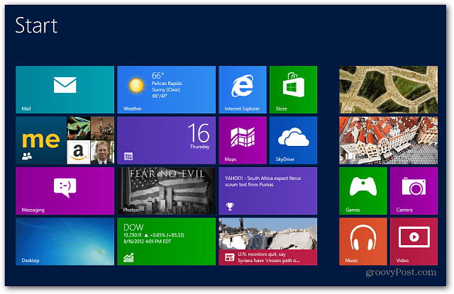 Windows 8 sākuma ekrāns