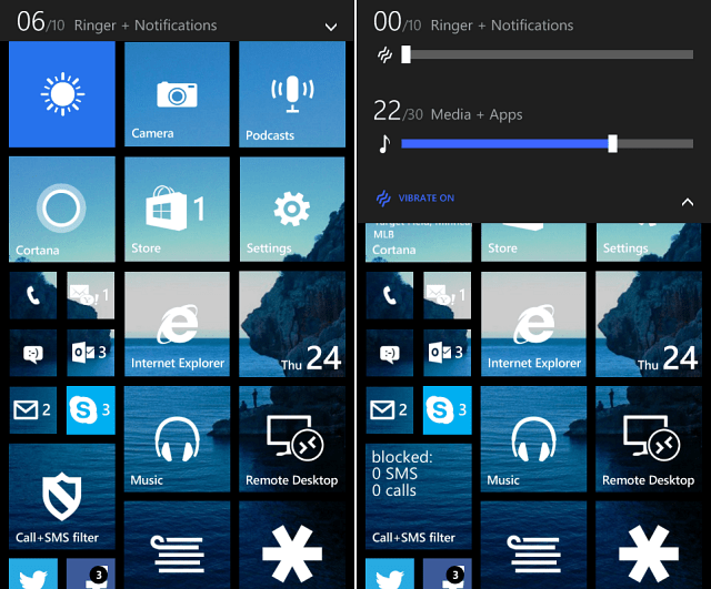 Windows Phone 8.1 padoms: izslēdziet zvanītājus un trauksmes signālus