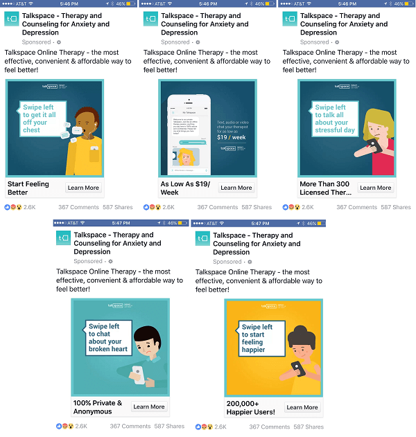 sarunu vietas facebook karuseļa reklāma