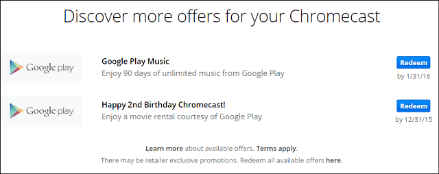 Google Chromecast īpašnieki saņem bezmaksas filmu nomu tās otrajai dzimšanas dienai
