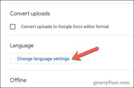 Mainiet valodas iestatījumus Google diskā