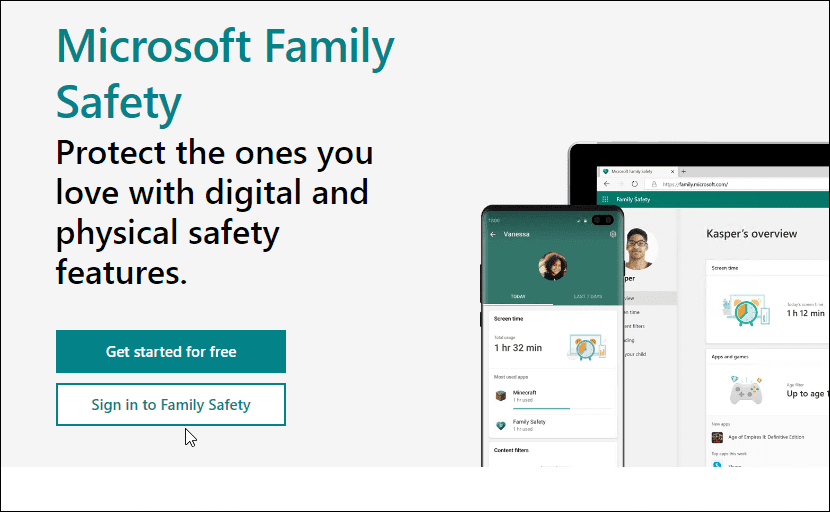 Microsoft ģimenes drošība