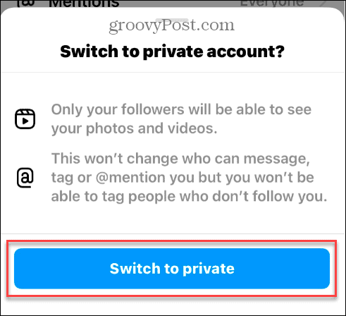 Padariet savu Instagram kontu privātu