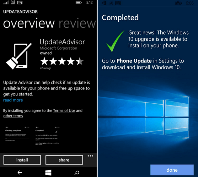 Sagatavojiet savu Windows Phone operētājsistēmas Windows 10 jaunināšanai