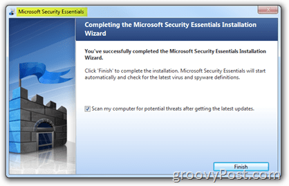 Instalēt Microsoft Security Essentials