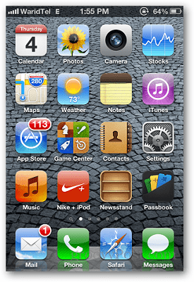 iPhone-mājas ekrāns1
