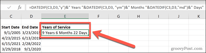 Excel datēts ar gadiem, mēnešiem un darba dienām