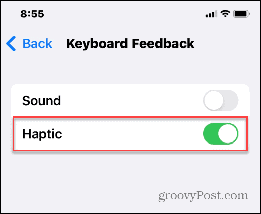 Iespējot Haptic Feedback iPhone tastatūrā
