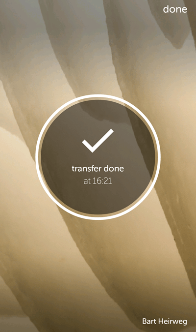 WeTransfer Android ir pabeigts