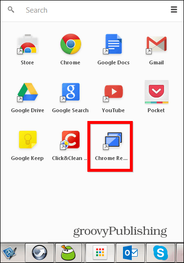 Chrome attālais darbvirsmas dators