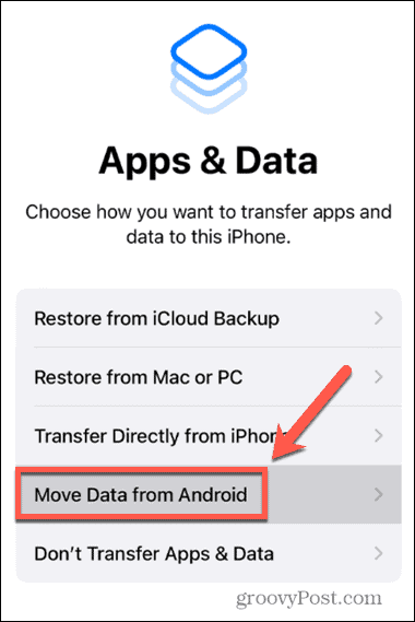 iphone pārvietot datus no Android