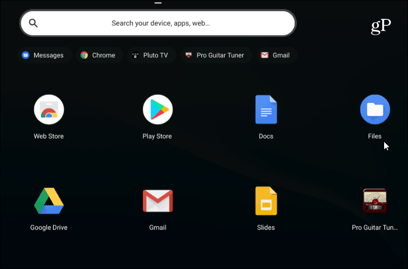 1 lietotne Chromebook Files