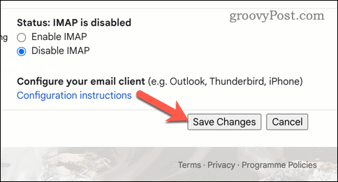 Saglabājiet Gmail izmaiņas