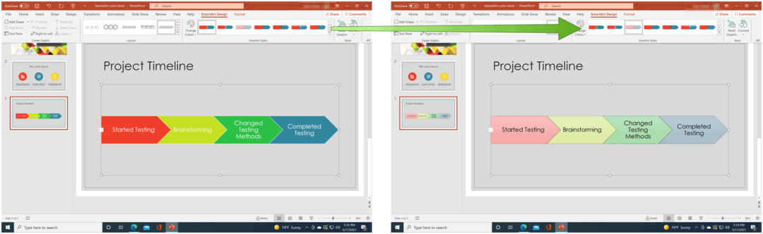 PowerPoint mainīt stilu