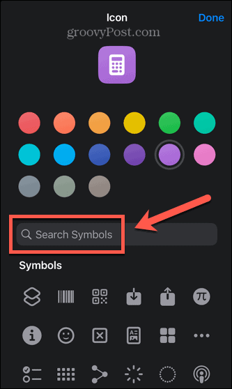 iphone saīsnes ikonas simbols