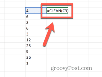 Excel tīra formula