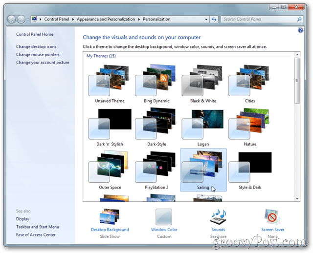 Windows 7 motīvu bibliotēka