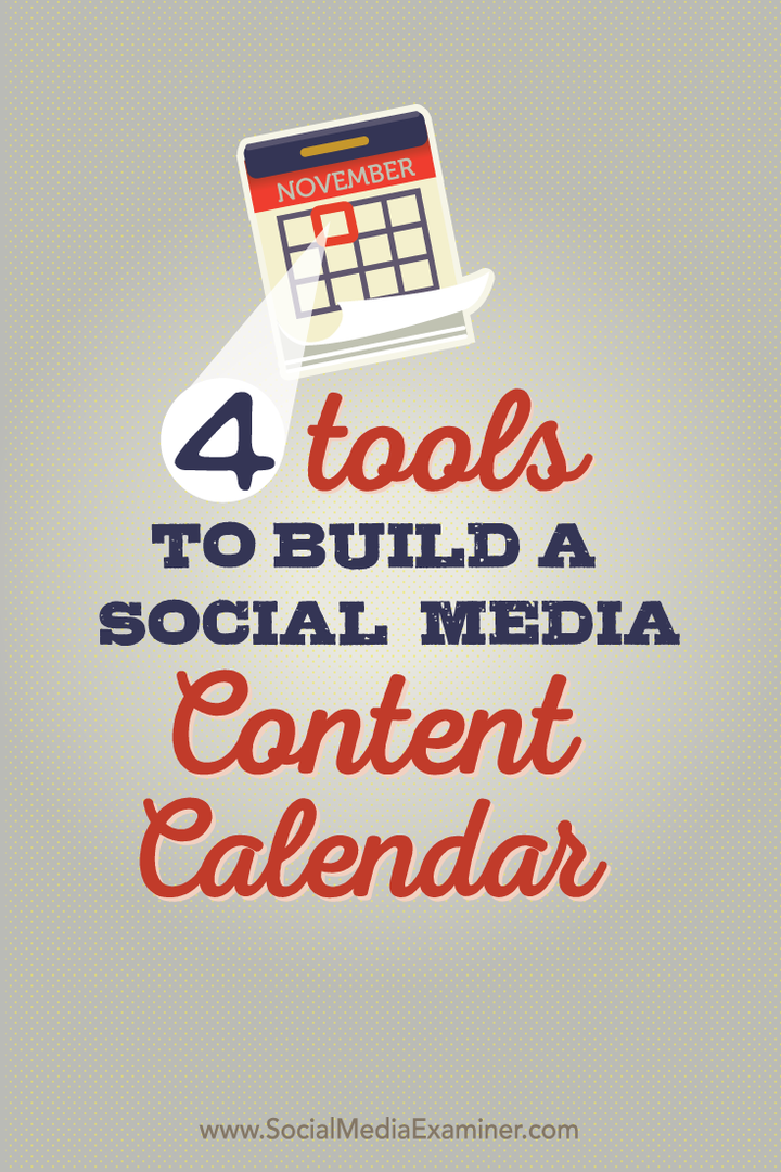 četri rīki, lai izveidotu sociālo mediju satura kalendāru