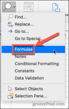 atrodiet formulas programmā Excel