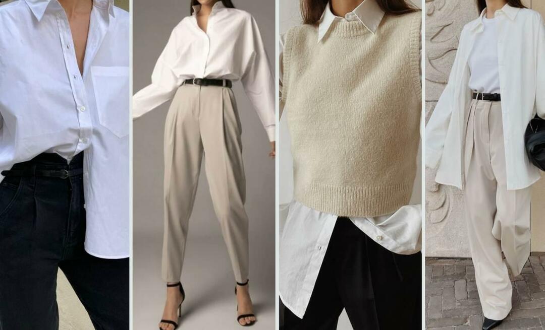 5 dažādu stilu balto kreklu kombinācijas īpašas rudens sezonai!