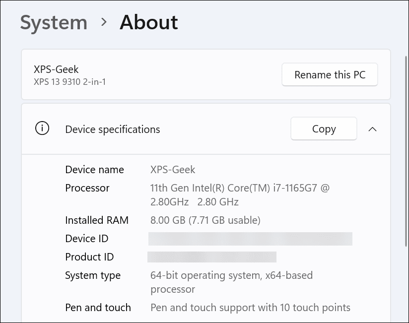 Atrodiet savu Intel CPU paaudzi operētājsistēmā Windows 11