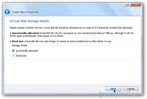 VirtualBox dinamisks vai fiksēts? Windows 8