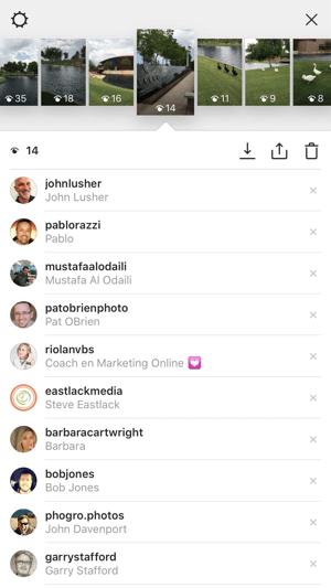 instagram stāstu skatītāji