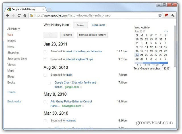 Google konfidencialitāte: noņemiet savu Google tīmekļa vēsturi pirms 1. marta
