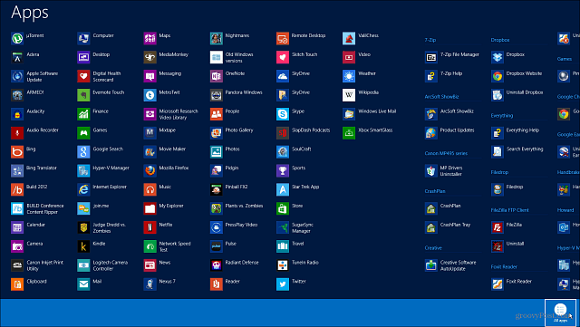 Kā apskatīt un pārvaldīt visas Windows 8 programmas un lietotnes