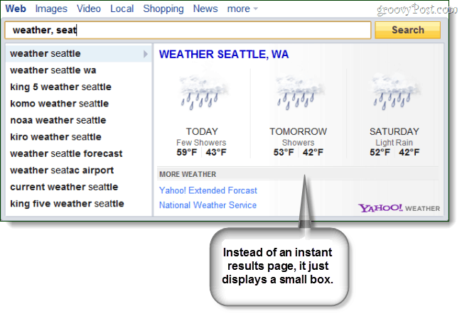 Yahoo sāk “Search Direct”, reaģējot uz Google Dinamisko meklēšanu