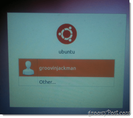 izvēlēties jauno ubuntu lietotāju