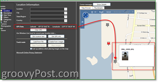 Microsoft Pro foto rīku GPS pievieno metadatus GEO:: groovyPost.com