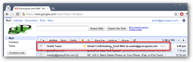 gmail iesūtne - verifikācijas e-pasts