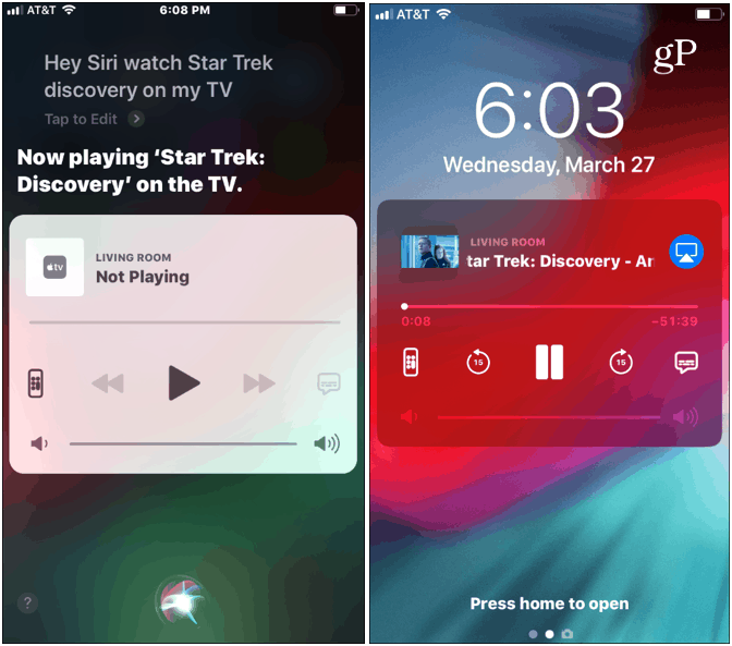 Izmantojiet Siri ar Apple TV no iPhone