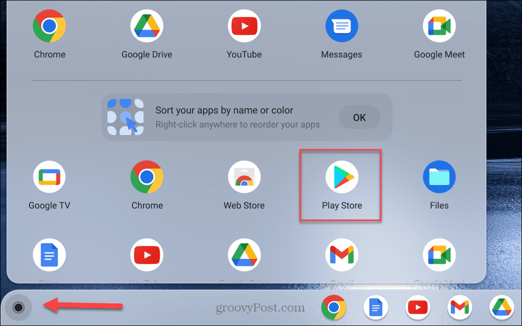 Google Play nedarbojas Chromebook datorā