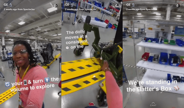 Šis Snapchat stāsts skatītājus aizved video ceļojumā pa GE Healthcare ražošanas grīdu.