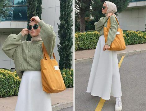 Akvalangu svārku elegance hidžābā