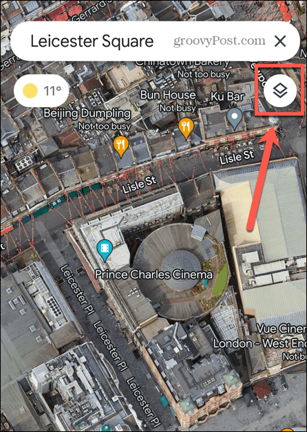 Google Maps slāņi