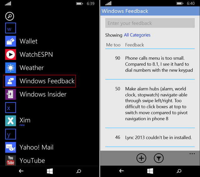Sūtiet atsauksmes par Windows 10 tālruņiem vienkāršā veidā